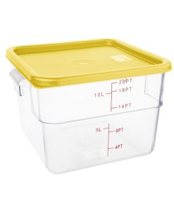 Hygiplas Square Food Storage Container Lid Yellow Large (HY421)