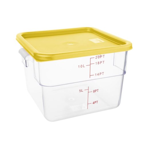 Hygiplas Square Food Storage Container Lid Yellow Large (HY421)