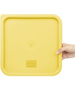 Hygiplas Square Food Storage Container Lid Yellow Large (HY421)