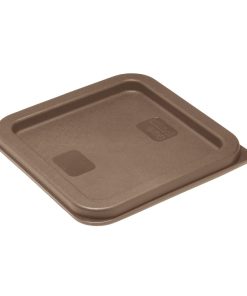 Hygiplas Square Food Storage Container Lid Brown Small (HY422)