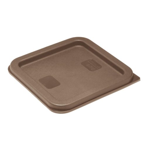 Hygiplas Square Food Storage Container Lid Brown Small (HY422)