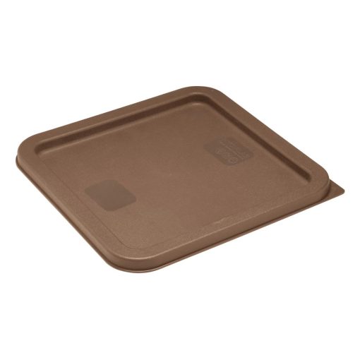 Hygiplas Square Food Storage Container Lid Brown Medium (HY423)