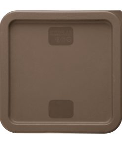 Hygiplas Square Food Storage Container Lid Brown Medium (HY423)