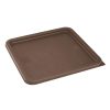 Hygiplas Square Food Storage Container Lid Brown Large (HY424)