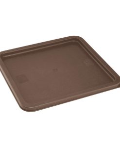 Hygiplas Square Food Storage Container Lid Brown Large (HY424)