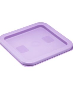 Hygiplas Square Food Storage Container Lid Purple Small (HY425)