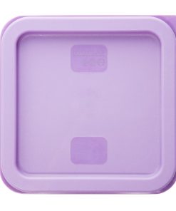 Hygiplas Square Food Storage Container Lid Purple Small (HY425)