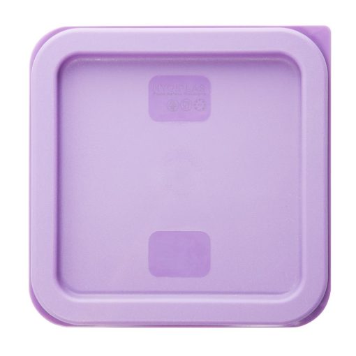 Hygiplas Square Food Storage Container Lid Purple Small (HY425)