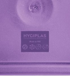 Hygiplas Square Food Storage Container Lid Purple Small (HY425)