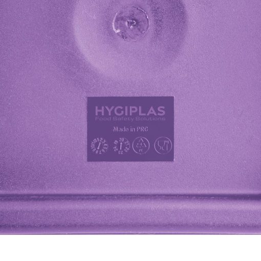 Hygiplas Square Food Storage Container Lid Purple Small (HY425)