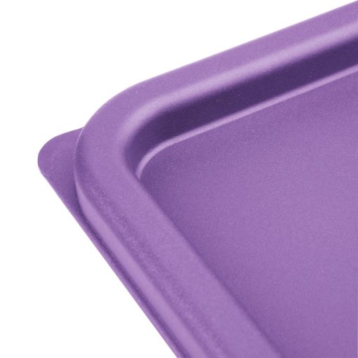 Hygiplas Square Food Storage Container Lid Purple Small (HY425)