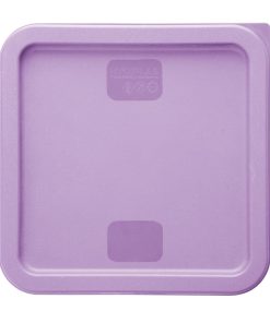 Hygiplas Square Food Storage Container Lid Purple Medium (HY426)