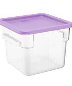 Hygiplas Square Food Storage Container Lid Purple Medium (HY426)