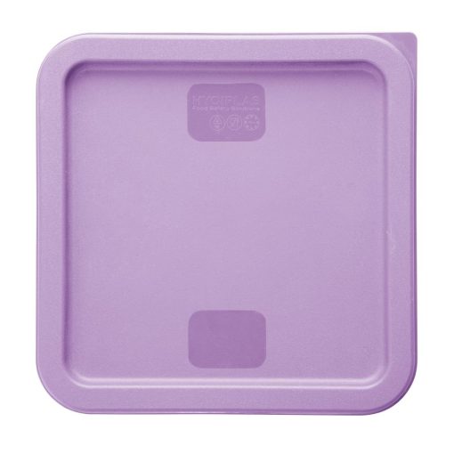 Hygiplas Square Food Storage Container Lid Purple Large (HY427)