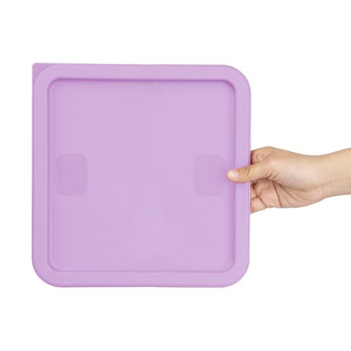 Hygiplas Square Food Storage Container Lid Purple Large (HY427)