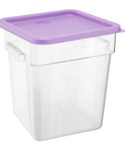 Hygiplas Square Food Storage Container Lid Purple Large (HY427)