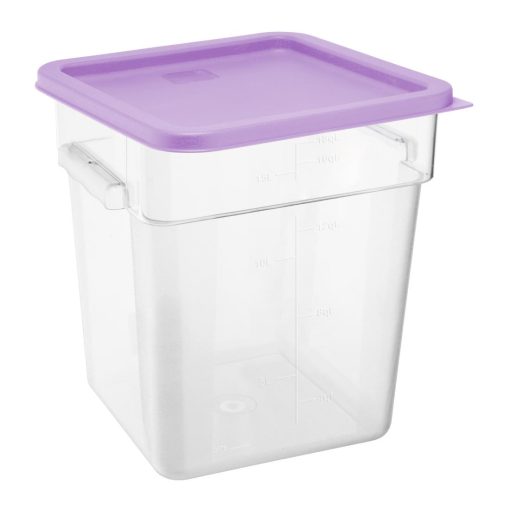 Hygiplas Square Food Storage Container Lid Purple Large (HY427)