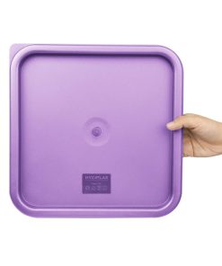 Hygiplas Square Food Storage Container Lid Purple Large (HY427)