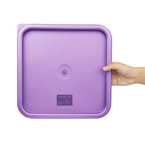 Hygiplas Square Food Storage Container Lid Purple Large (HY427)