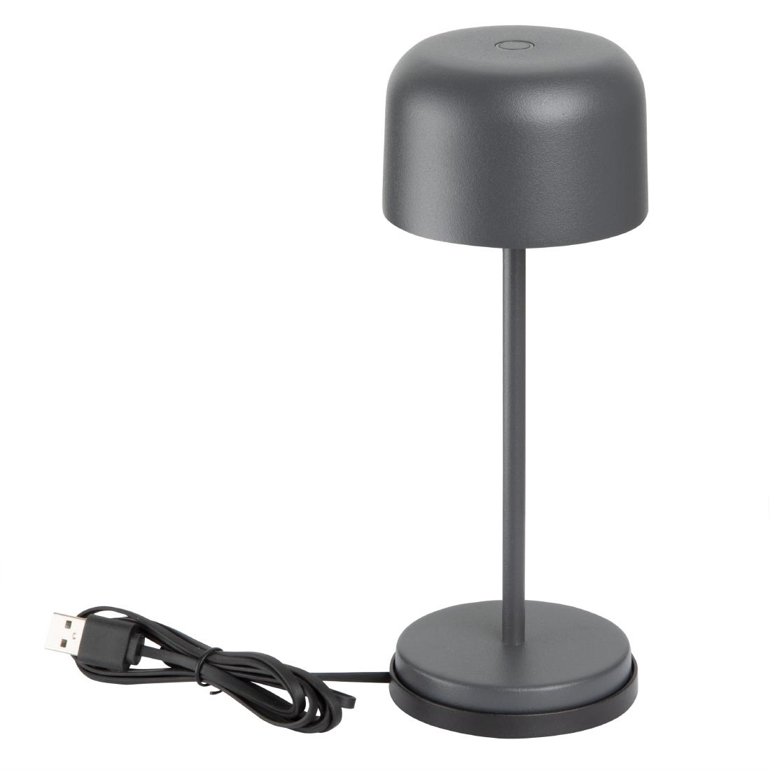 Olympia Siena Table Lamp Round Dome Grey 200mm (HZ203)