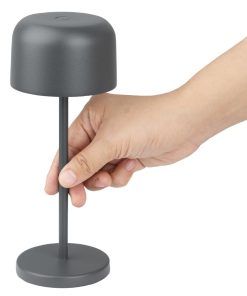 Olympia Siena Table Lamp Round Dome Grey 200mm (HZ203)