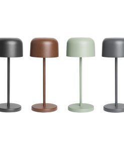 Olympia Siena Table Lamp Round Dome Grey 200mm (HZ203)