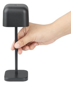 Olympia Lucca Table Lamp Squared Dome Black 200mm (HZ204)