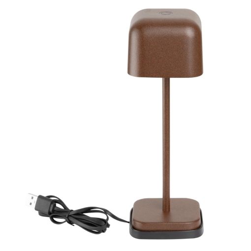 Olympia Lucca Table Lamp Squared Dome Chestnut 200mm (HZ205)