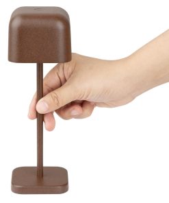 Olympia Lucca Table Lamp Squared Dome Chestnut 200mm (HZ205)