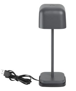 Olympia Lucca Table Lamp Squared Dome Grey 200mm (HZ207)