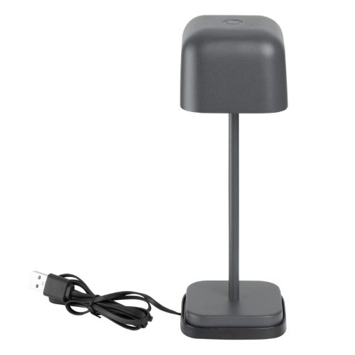 Olympia Lucca Table Lamp Squared Dome Grey 200mm (HZ207)