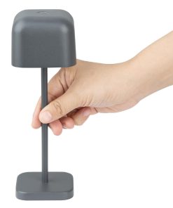 Olympia Lucca Table Lamp Squared Dome Grey 200mm (HZ207)