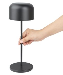 Olympia Siena Table Lamp Round Dome Black 300mm (HZ208)