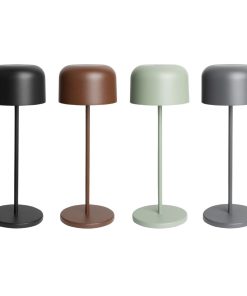 Olympia Siena Table Lamp Round Dome Black 300mm (HZ208)