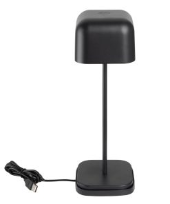 Olympia Lucca Table Lamp Squared Dome Black 300mm (HZ212)