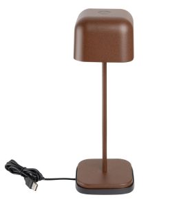Olympia Lucca Table Lamp Squared Dome Chestnut 300mm (HZ213)