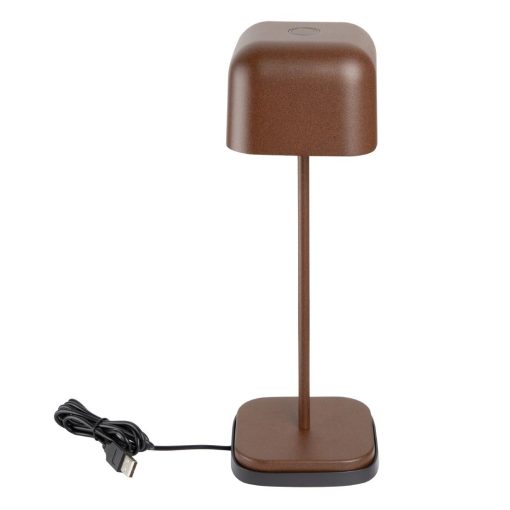 Olympia Lucca Table Lamp Squared Dome Chestnut 300mm (HZ213)