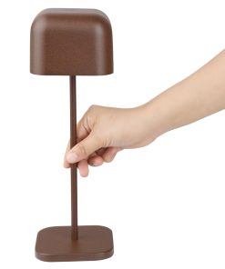 Olympia Lucca Table Lamp Squared Dome Chestnut 300mm (HZ213)
