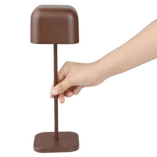 Olympia Lucca Table Lamp Squared Dome Chestnut 300mm (HZ213)