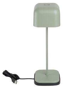 Olympia Lucca Table Lamp Squared Dome Sage 300mm (HZ214)