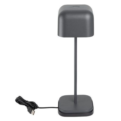 Olympia Lucca Table Lamp Squared Dome Grey 300mm (HZ215)