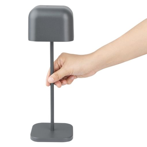 Olympia Lucca Table Lamp Squared Dome Grey 300mm (HZ215)