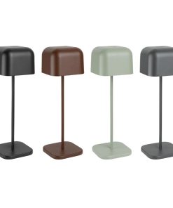 Olympia Lucca Table Lamp Squared Dome Grey 300mm (HZ215)