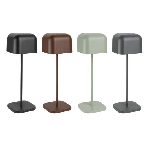 Olympia Lucca Table Lamp Squared Dome Grey 300mm (HZ215)