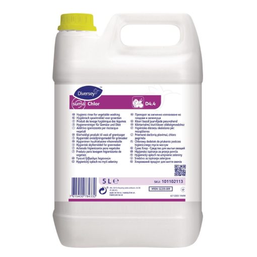 Diversey Suma Chlor D4-4 Hygienic Rinse for Salad 5Ltr Pack of 2 (HZ935)