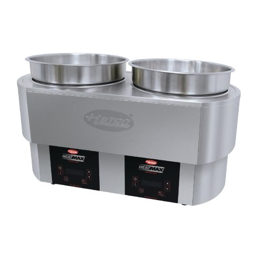 Hatco Heatmax 2x 10Ltr Round 2x10Ltr Heated Well Counter Top Double Well RHW2-2 (JA002)