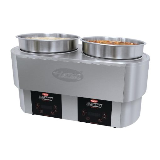 Hatco Heatmax 2x 10Ltr Round 2x10Ltr Heated Well Counter Top Double Well RHW2-2 (JA002)