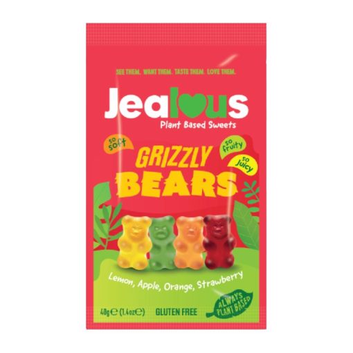 Jealous Sweets Impulse Bags - Grizzly Bears 40g Pack of 10 (KA609)