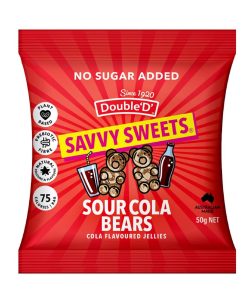 Savvy Sweets Sour Cola Bears 50g Pack of 12 (KA611)