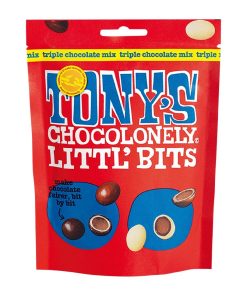 Tonys Chocolonely Littl Bits - Triple Chocolate 100g Pack of 8 (KA615)